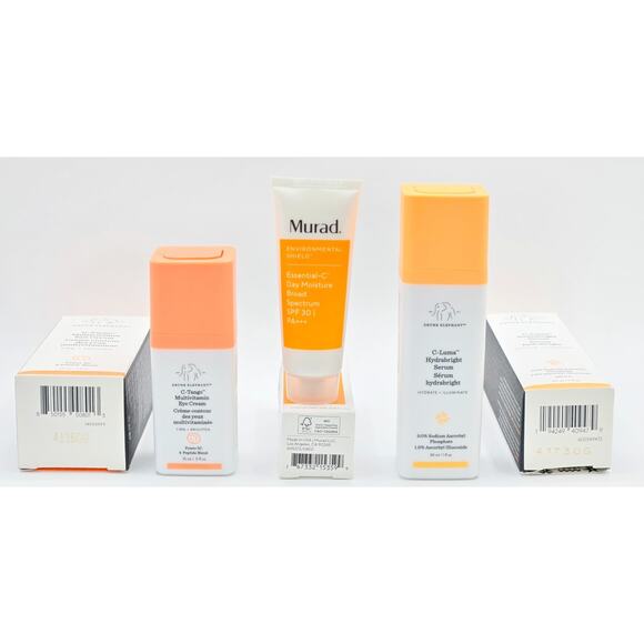 Drunk Elephant C-Luma Serum, C-Tango Eye Cream, Murad Essential-C Day Crm SPF 30 - Picture 7 of 7